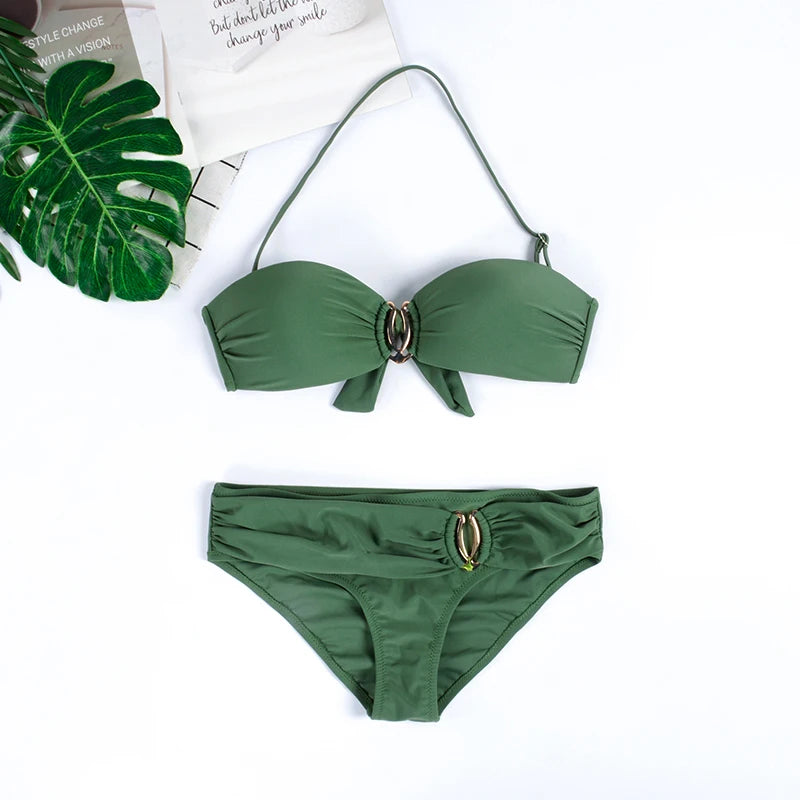 Riviera Bikini with Gold Detail