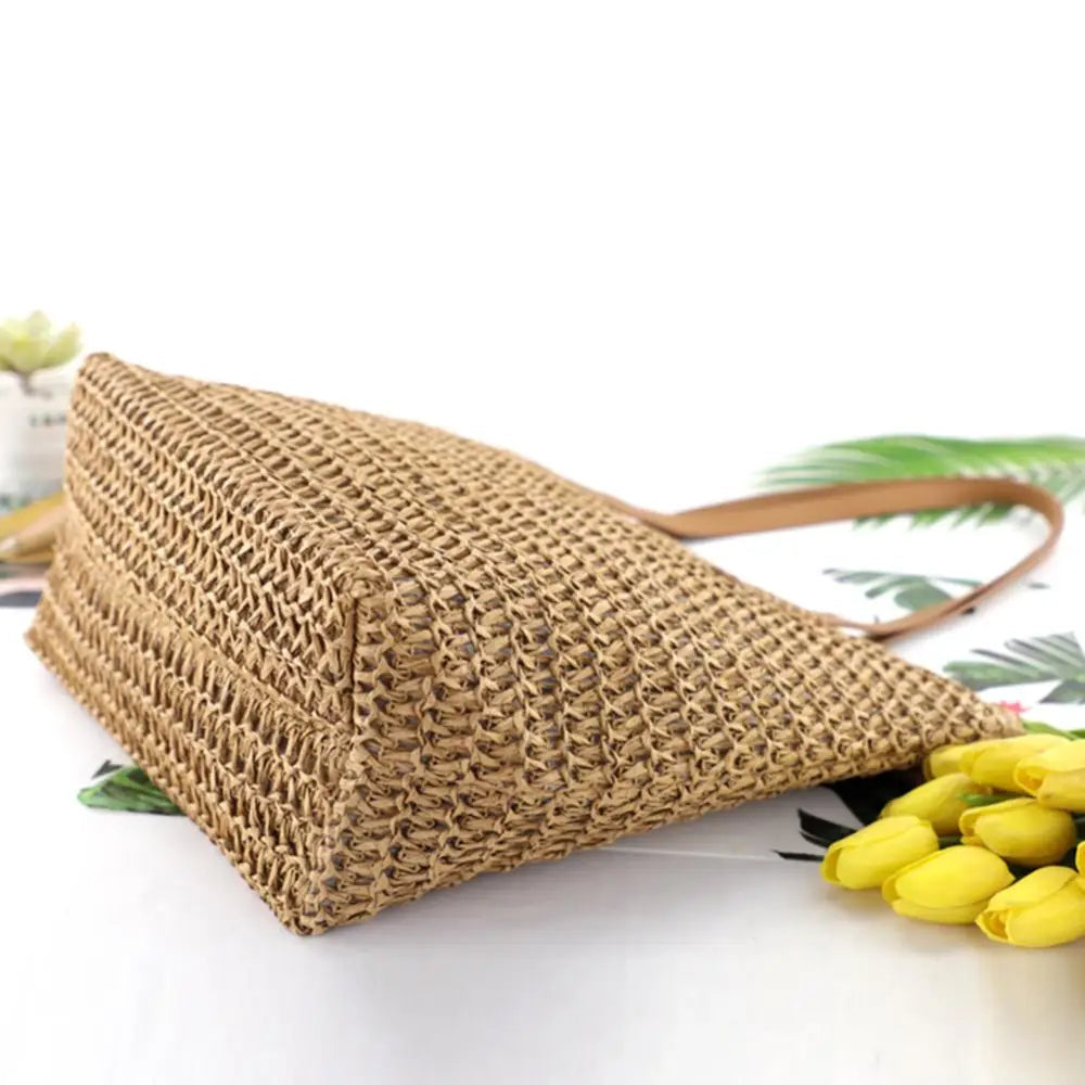Woven Straw Beach Tote