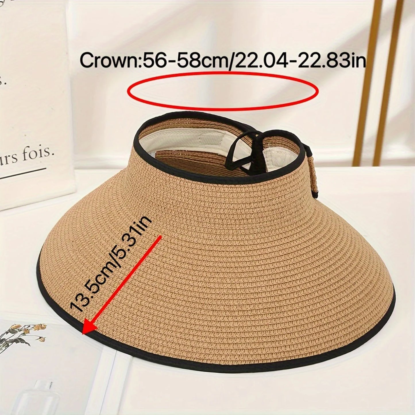 Packable Wide-Brim Visor with Bow