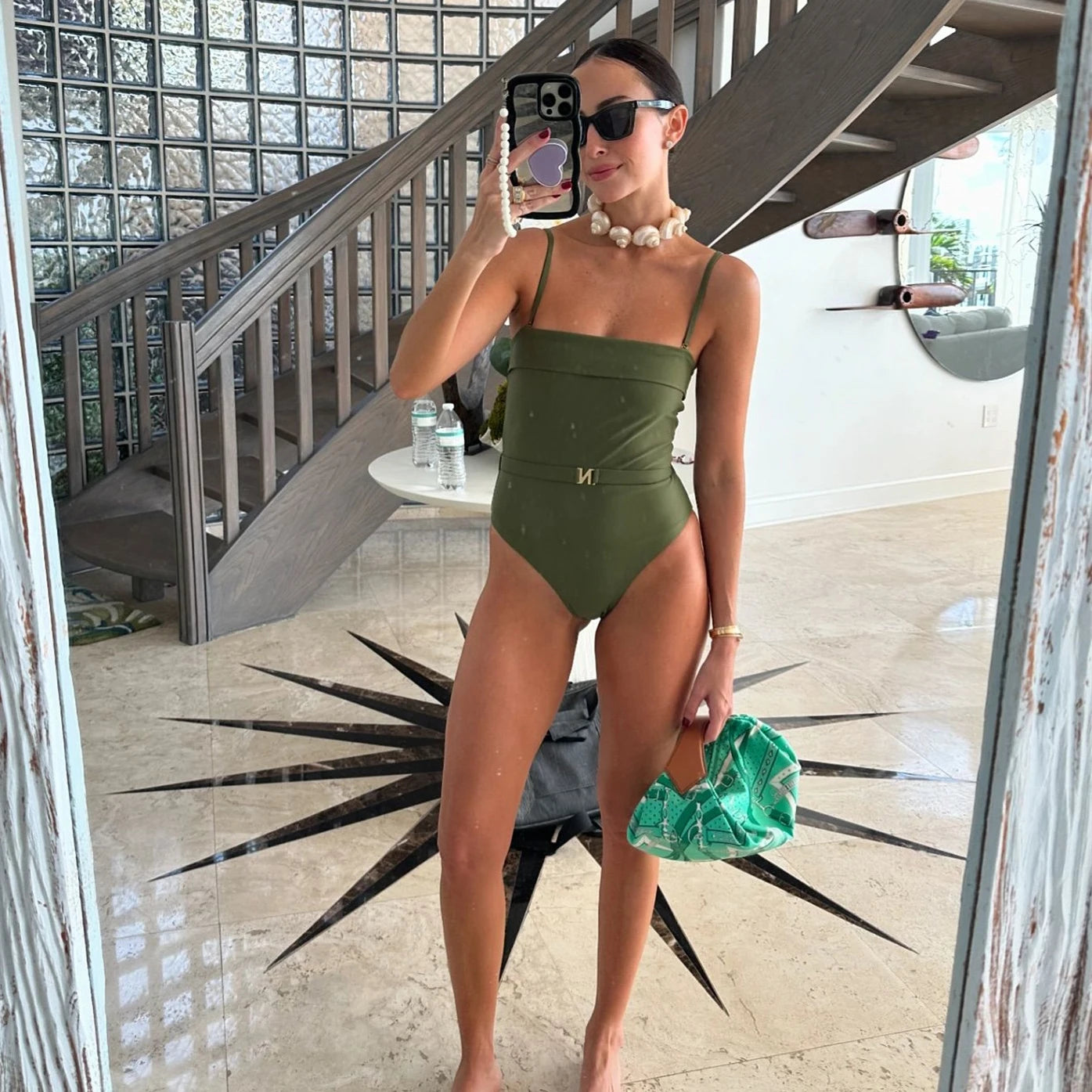 Golden Belt Elegance Swimsuit