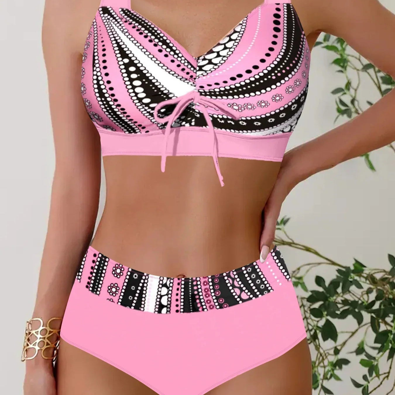 Women's Plus Size Halter Bikini Set