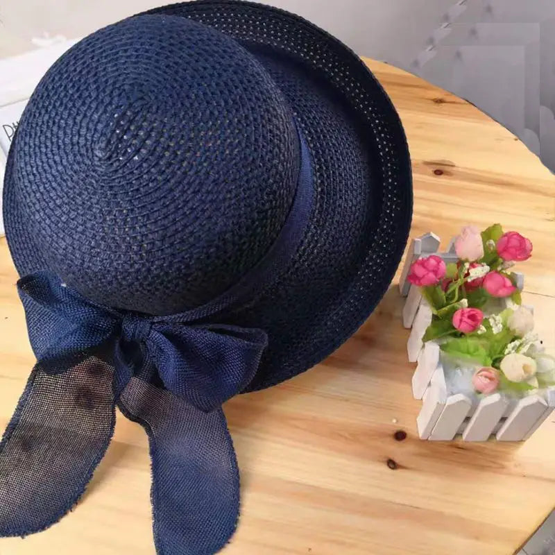 Bow-Back Wide Brim Sun Hat