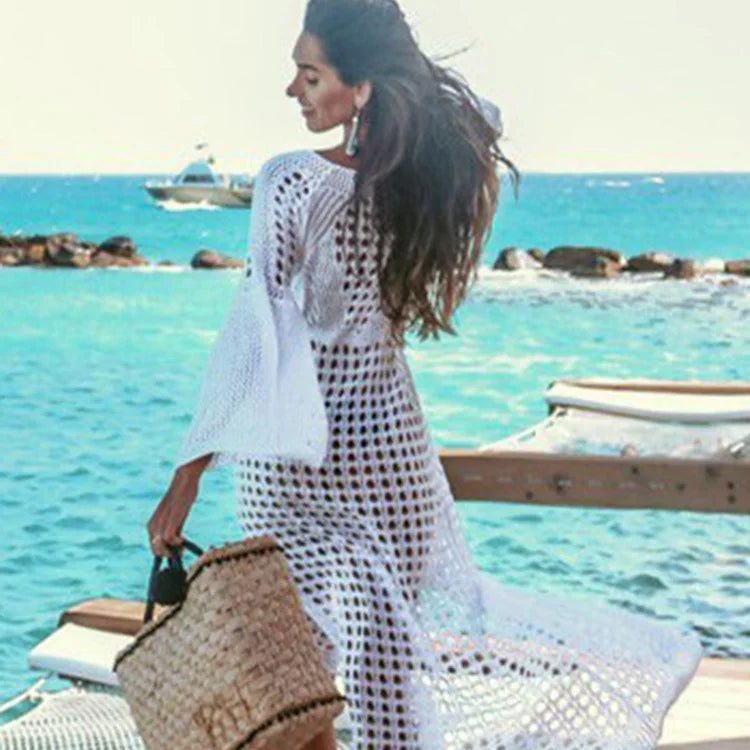 Florence Bloom – Long Beach Dress with Side Slit