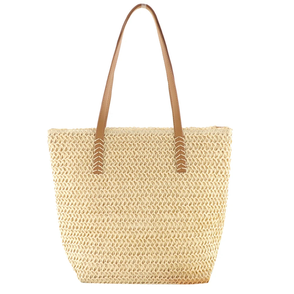 Woven Straw Beach Tote