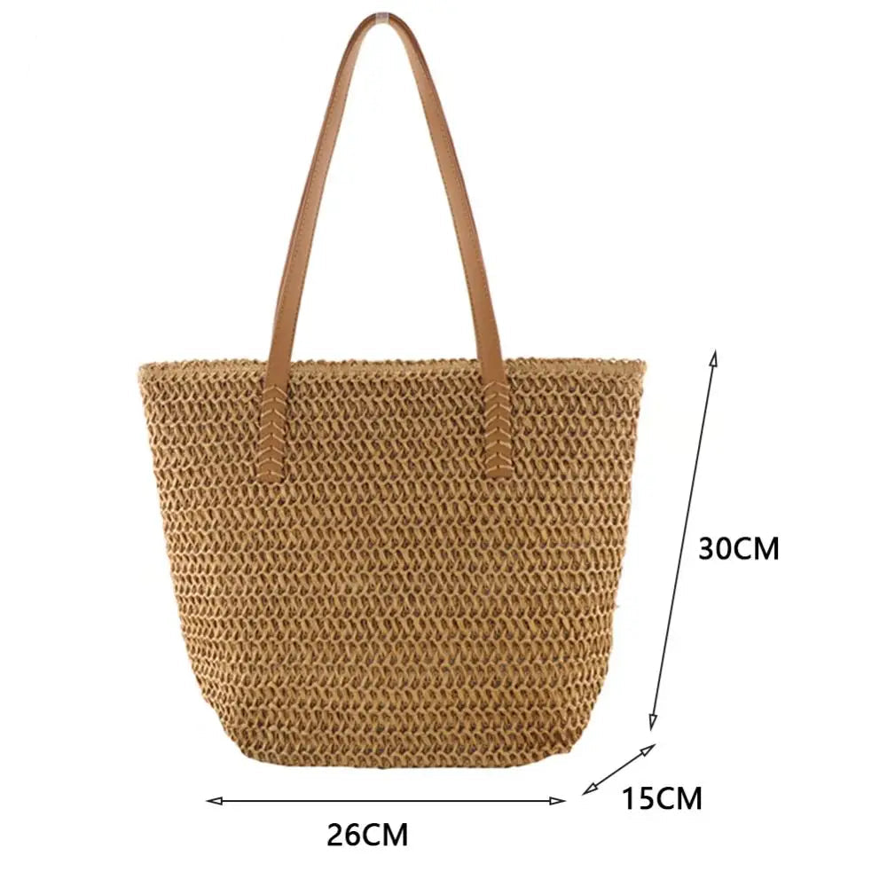 Woven Straw Beach Tote