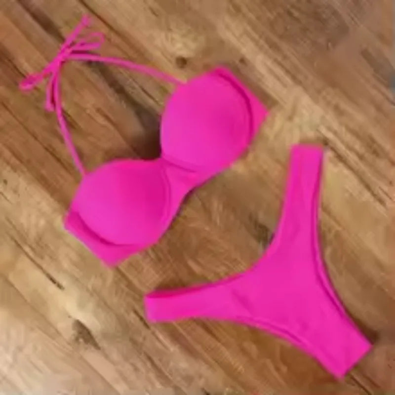 Brazilian Cut Leopard Push Up Bikini