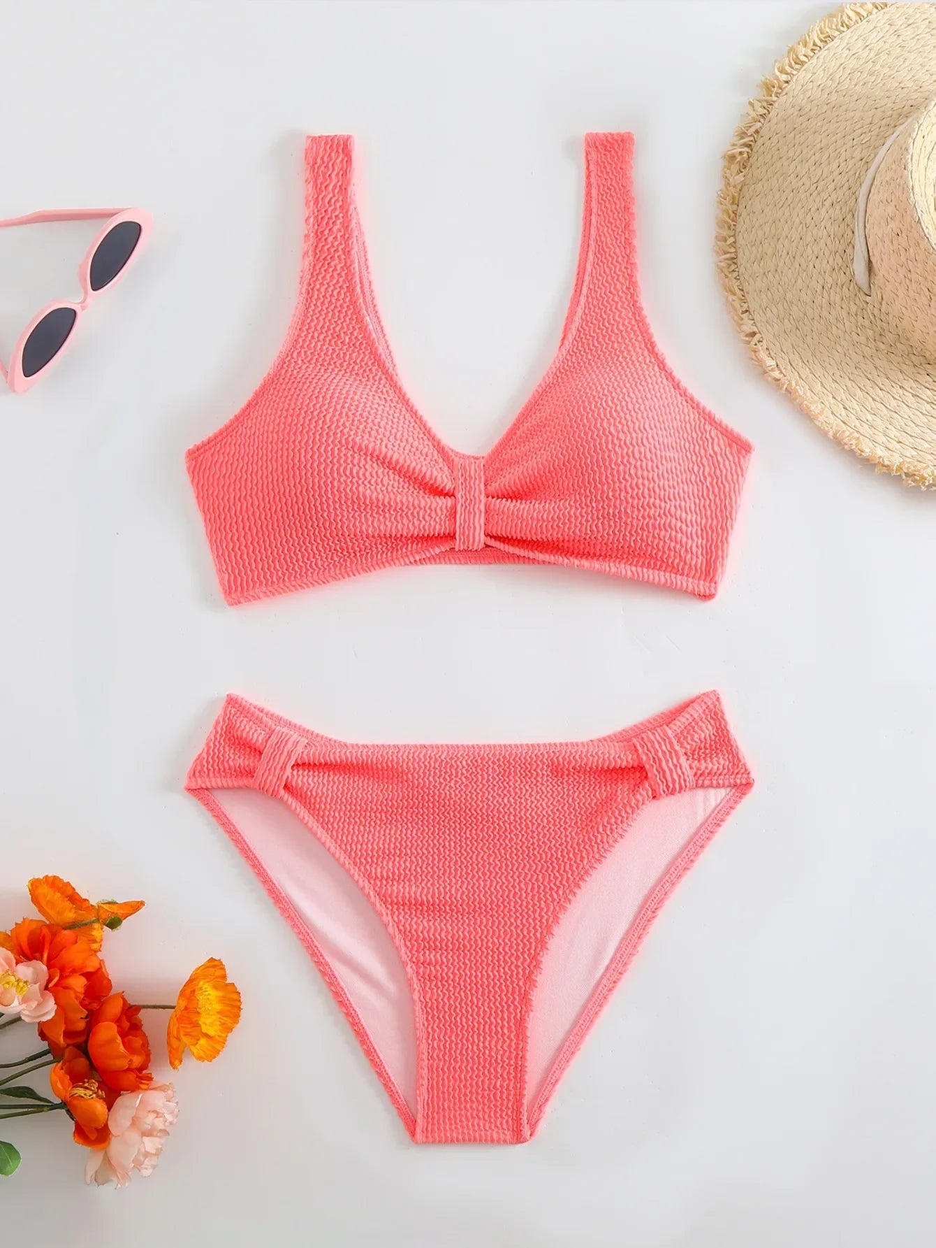 Vera — V-Neck High-Waisted Bikini
