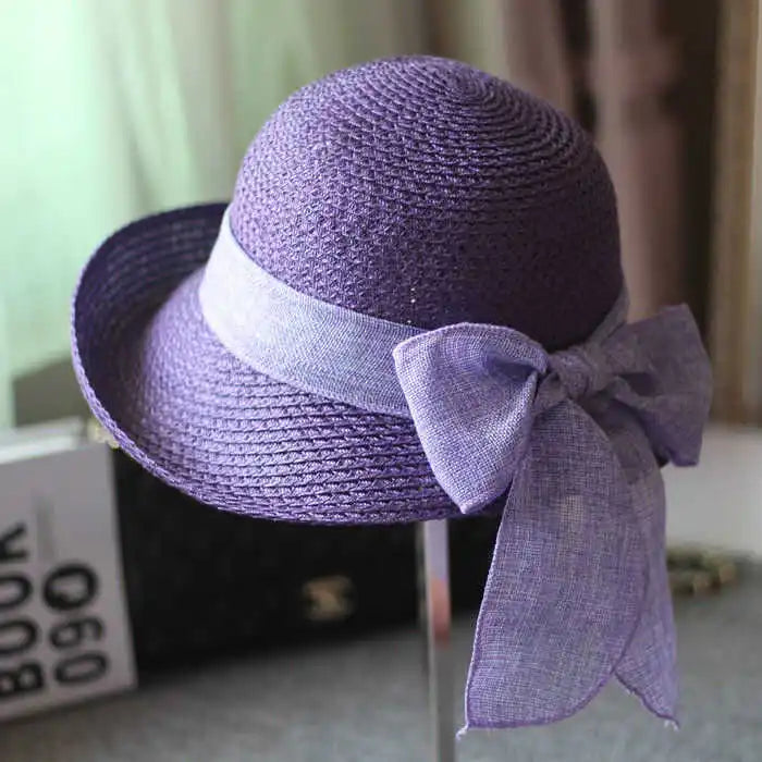 Bow-Back Wide Brim Sun Hat