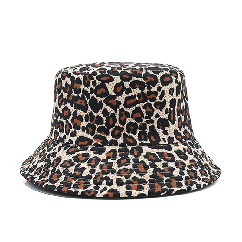 Women's Leopard-Print Bucket Hat — Packable Sun Shade