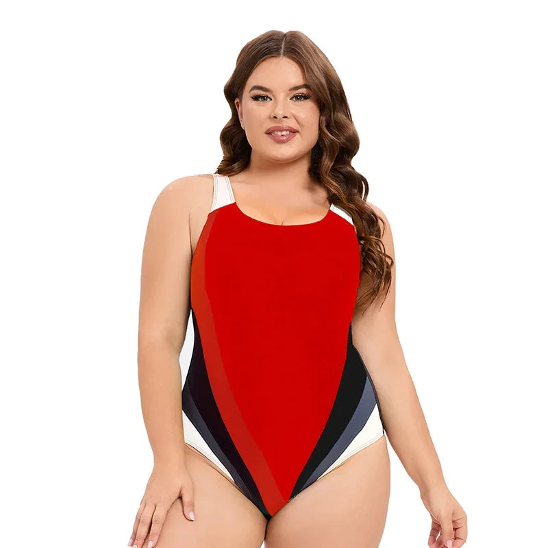 Women's Plus Size Round-Neck One-Piece
