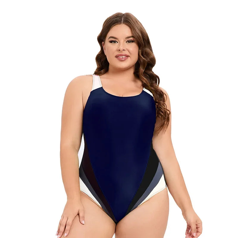 Women's Plus Size Round-Neck One-Piece