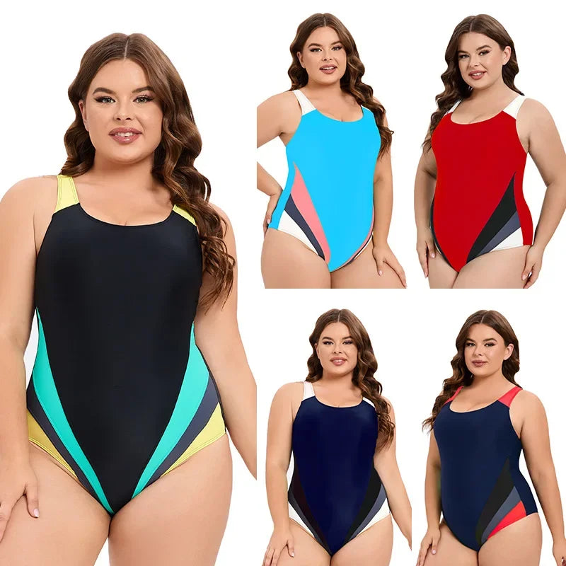 Women's Plus Size Round-Neck One-Piece