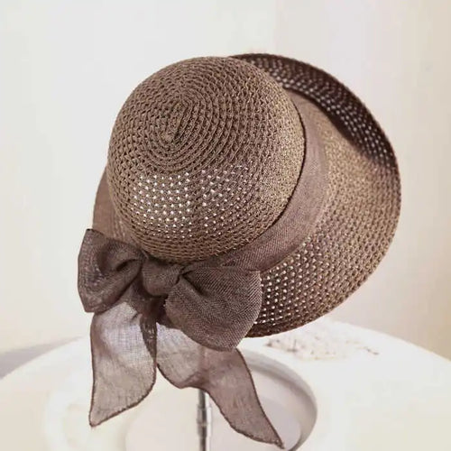 Bow-Back Wide Brim Sun Hat