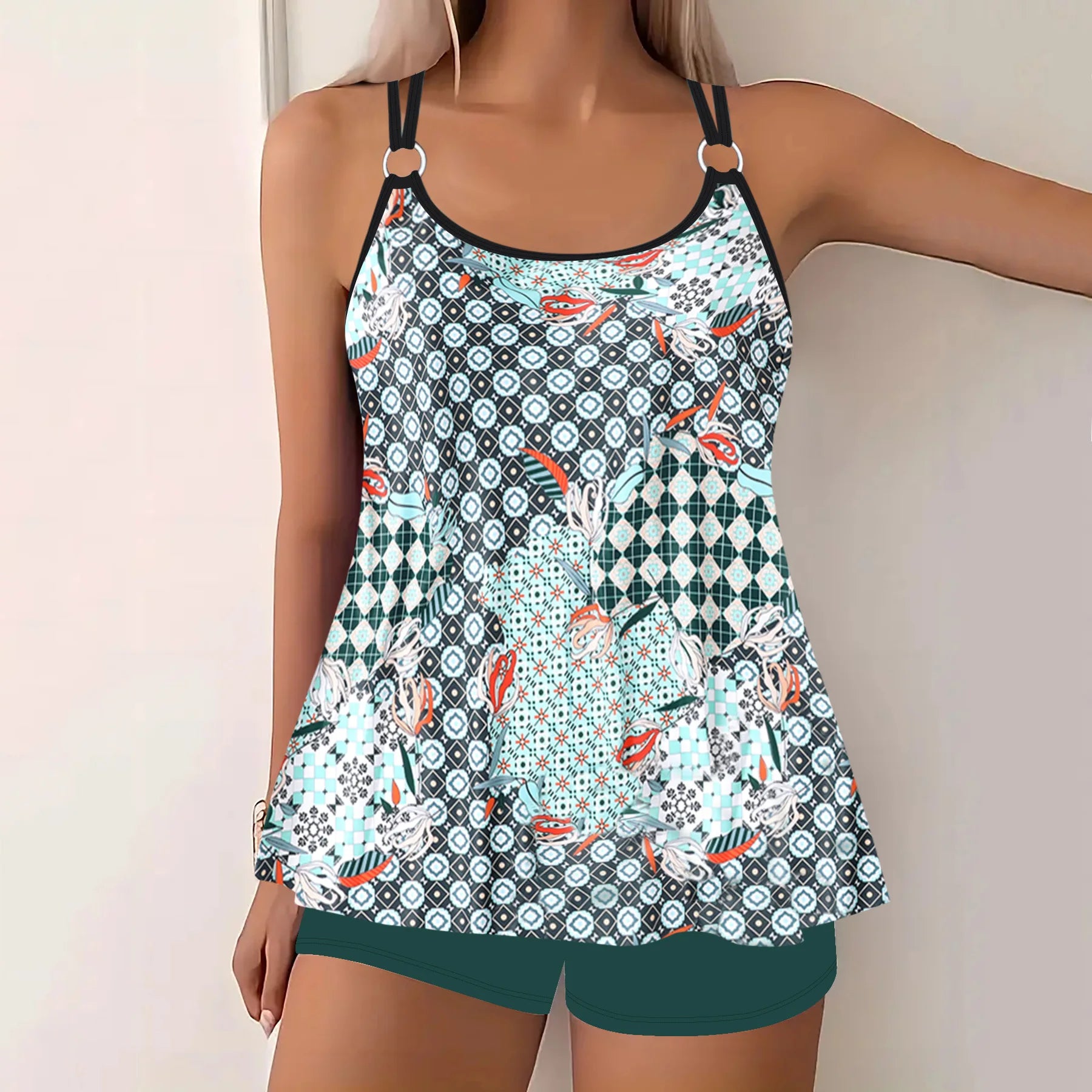 Tankini with different prints for summer