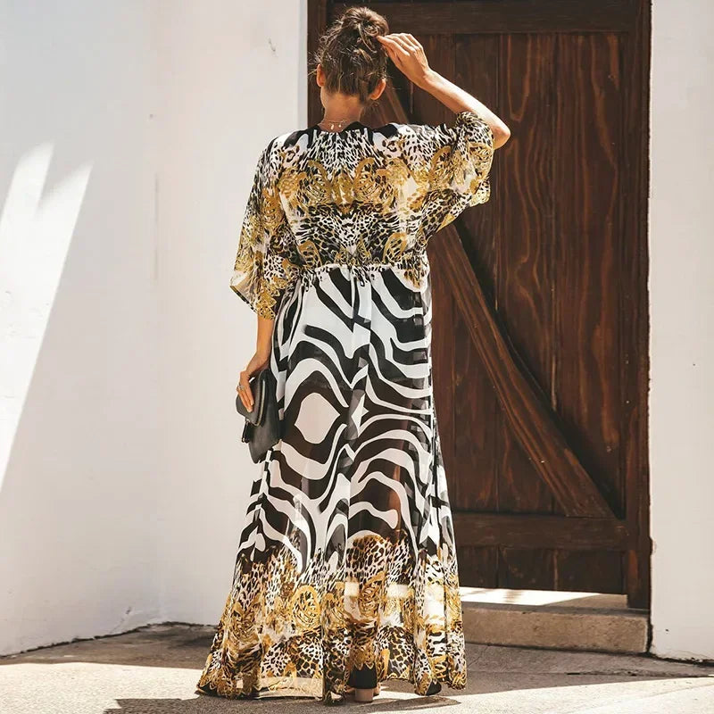 Leopard Dune – Long Beach Cover-Up