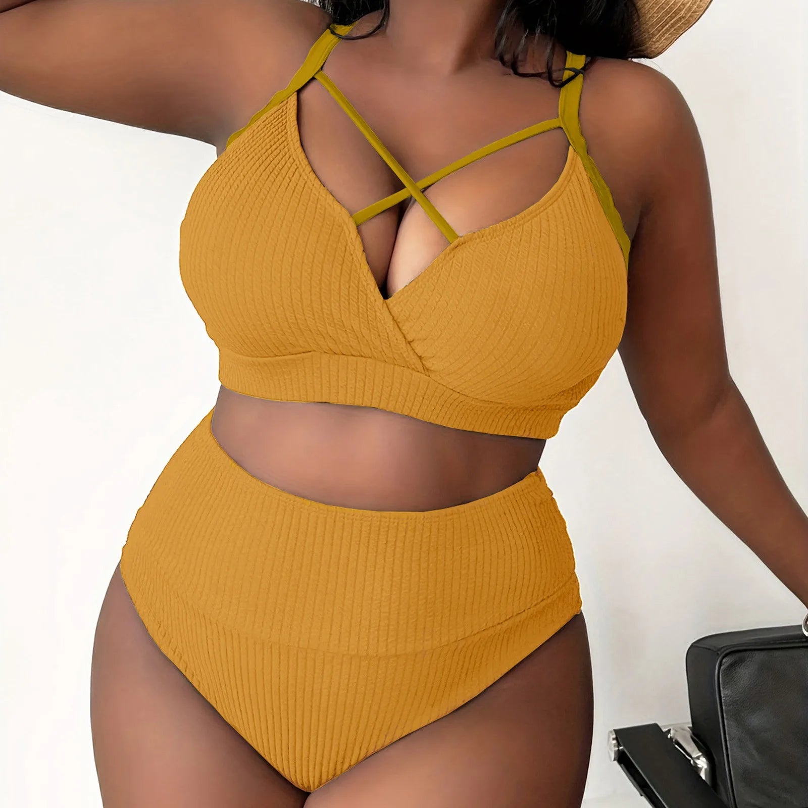 Plus Size Curvy Brazilian Bikini — Underwire Lift, Low-Rise Bottom