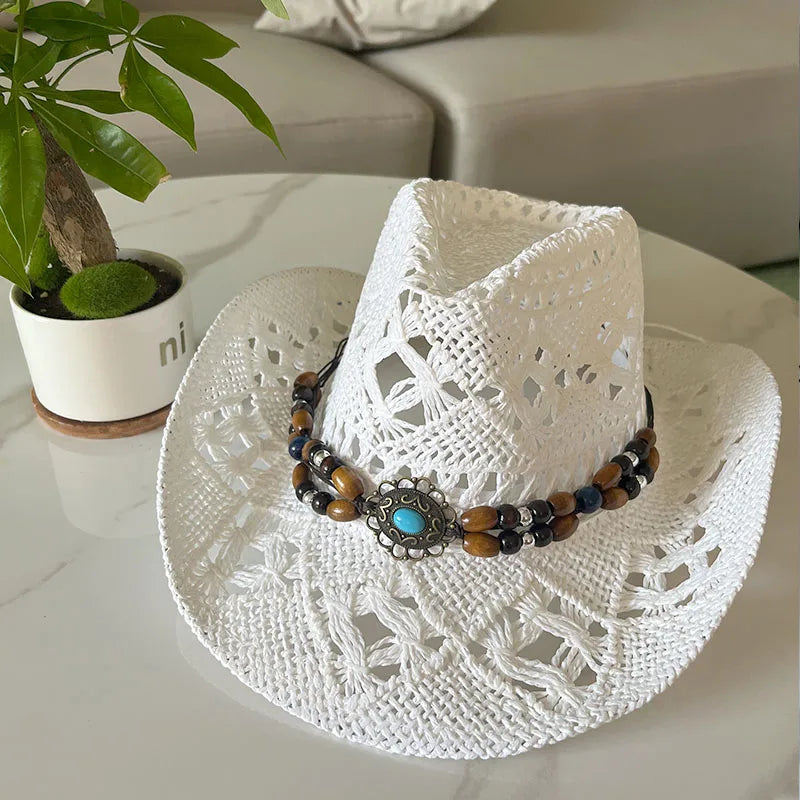 Western Straw Cowboy Hat