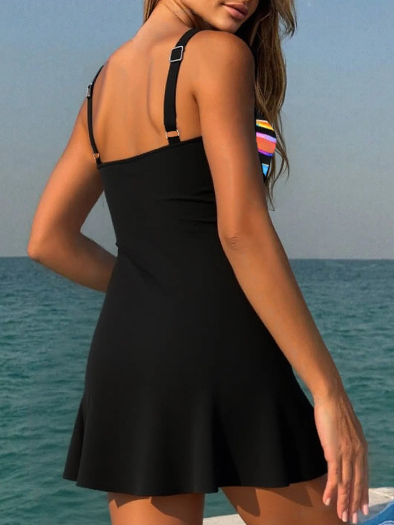 Luise Striped Tankini with Skirt