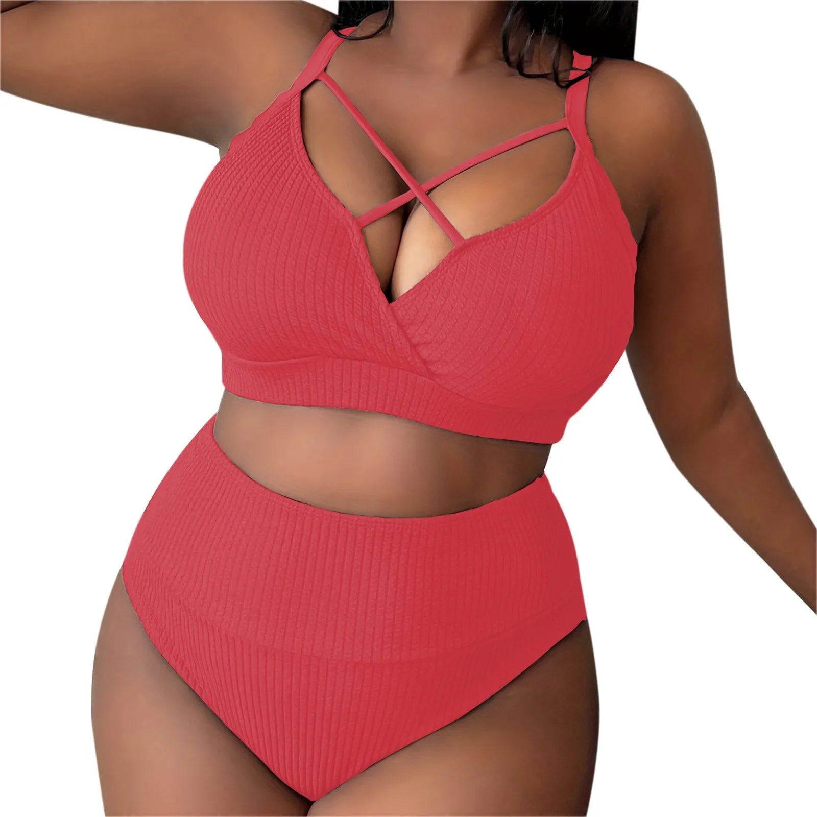 Plus Size Curvy Brazilian Bikini — Underwire Lift, Low-Rise Bottom