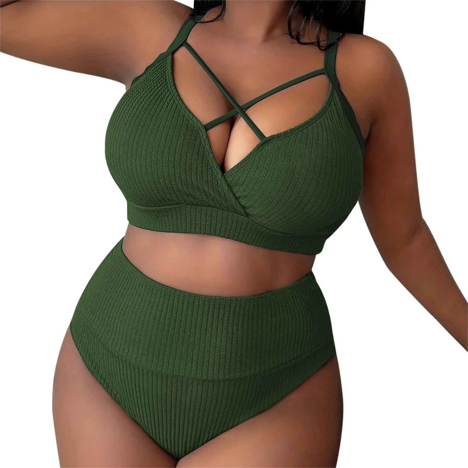 Plus Size Curvy Brazilian Bikini — Underwire Lift, Low-Rise Bottom