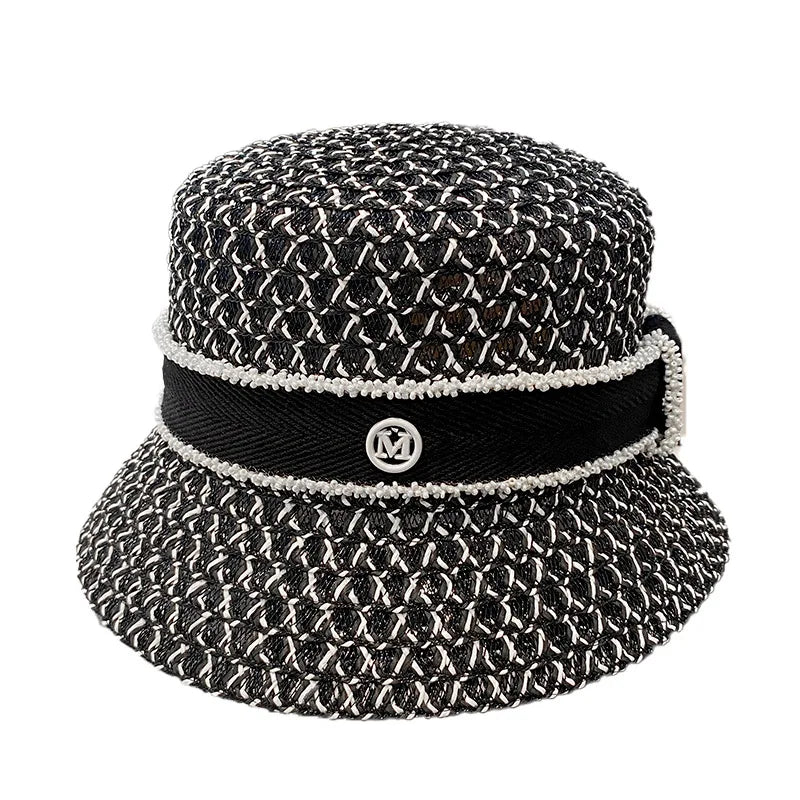 Geometric Mesh Bucket Hat with Logo