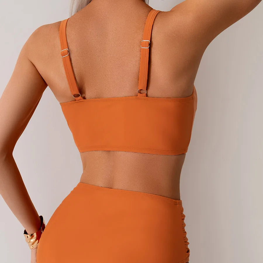 Coralia — High-Waist Bikini with Twisted Top