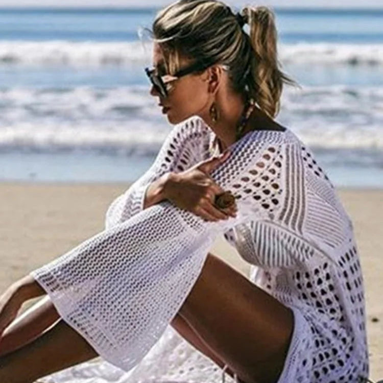 Florence Bloom – Long Beach Dress with Side Slit