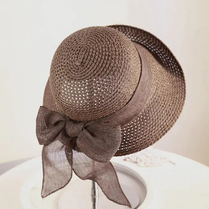 Bow-Back Wide Brim Sun Hat