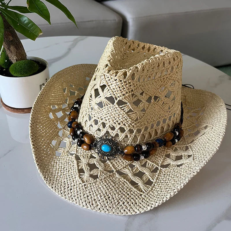 Western Straw Cowboy Hat
