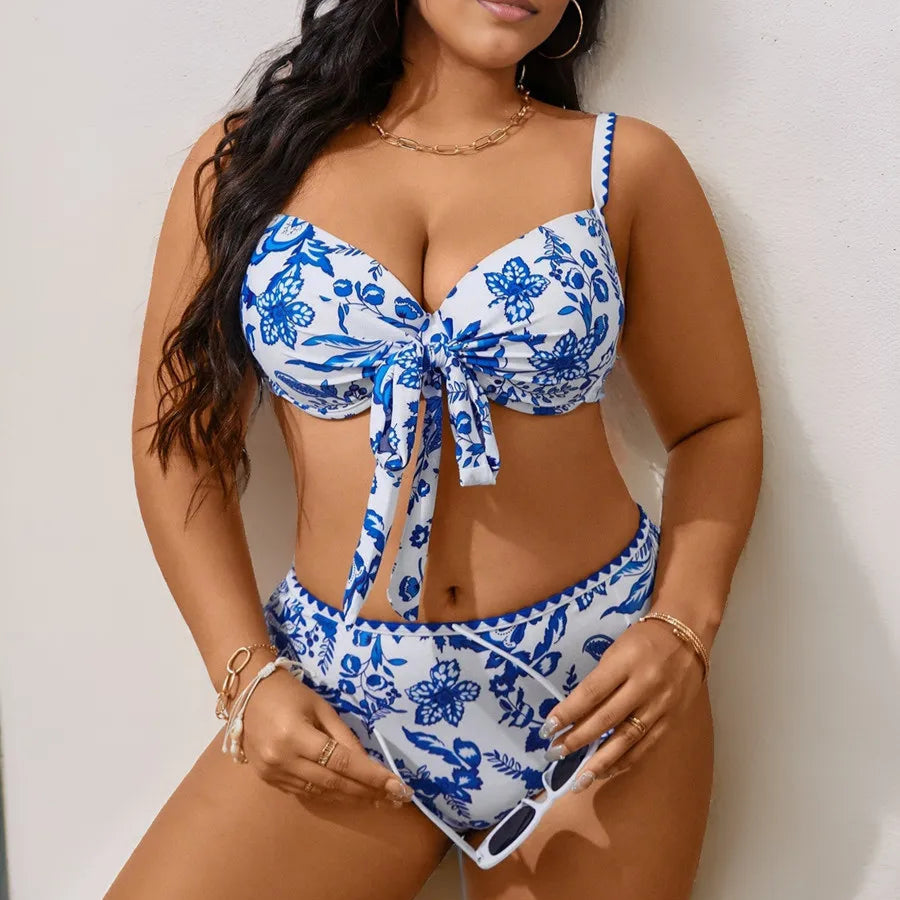 Women's Plus Size Underwire Bikini Set