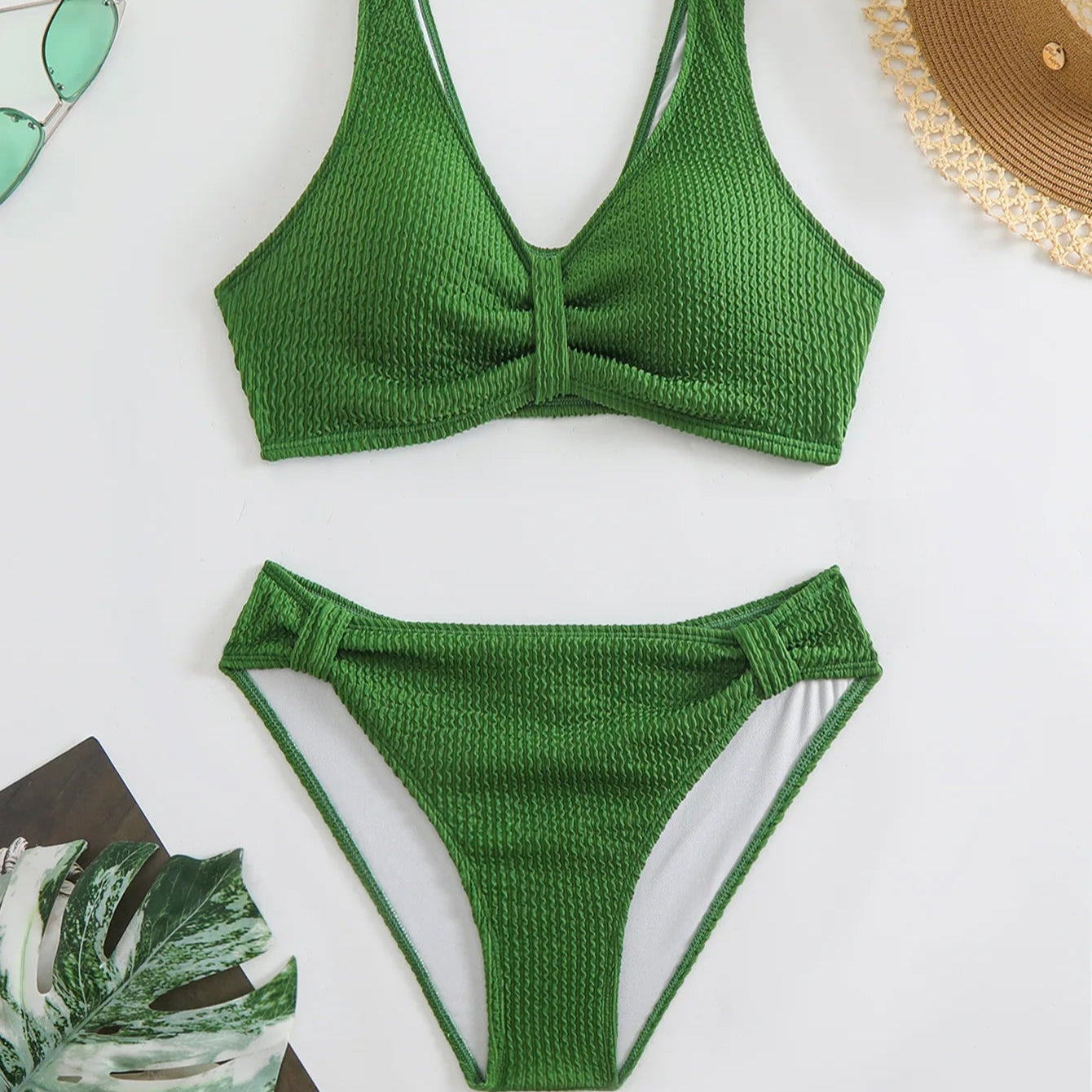 Vera — V-Neck High-Waisted Bikini