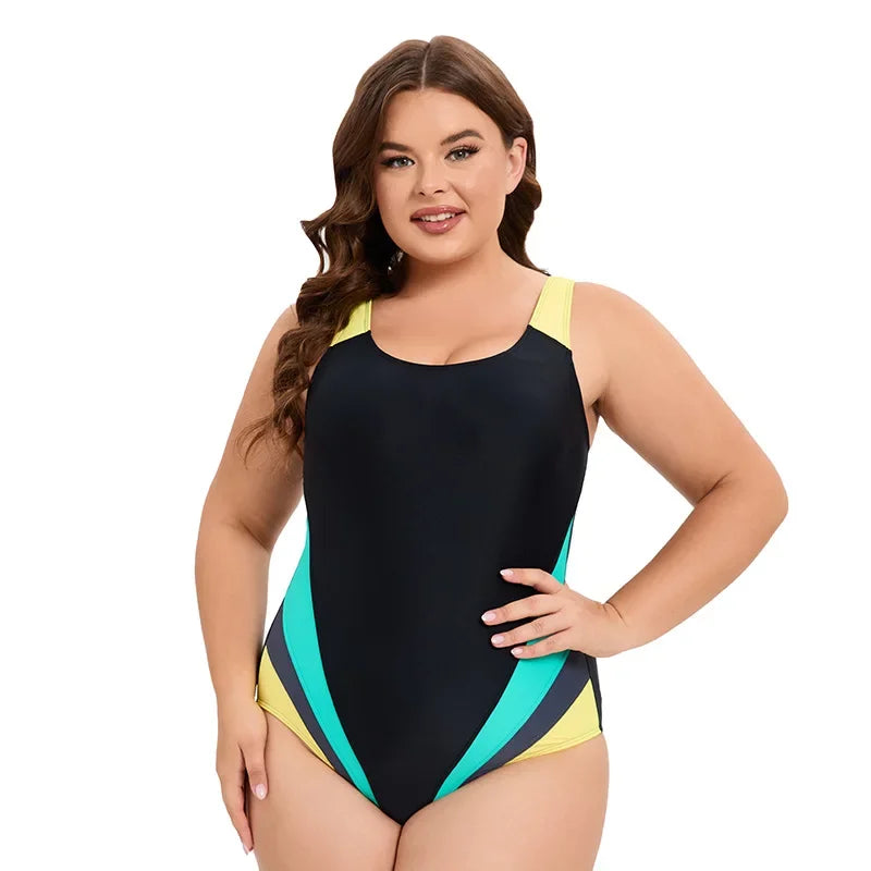 Women's Plus Size Round-Neck One-Piece