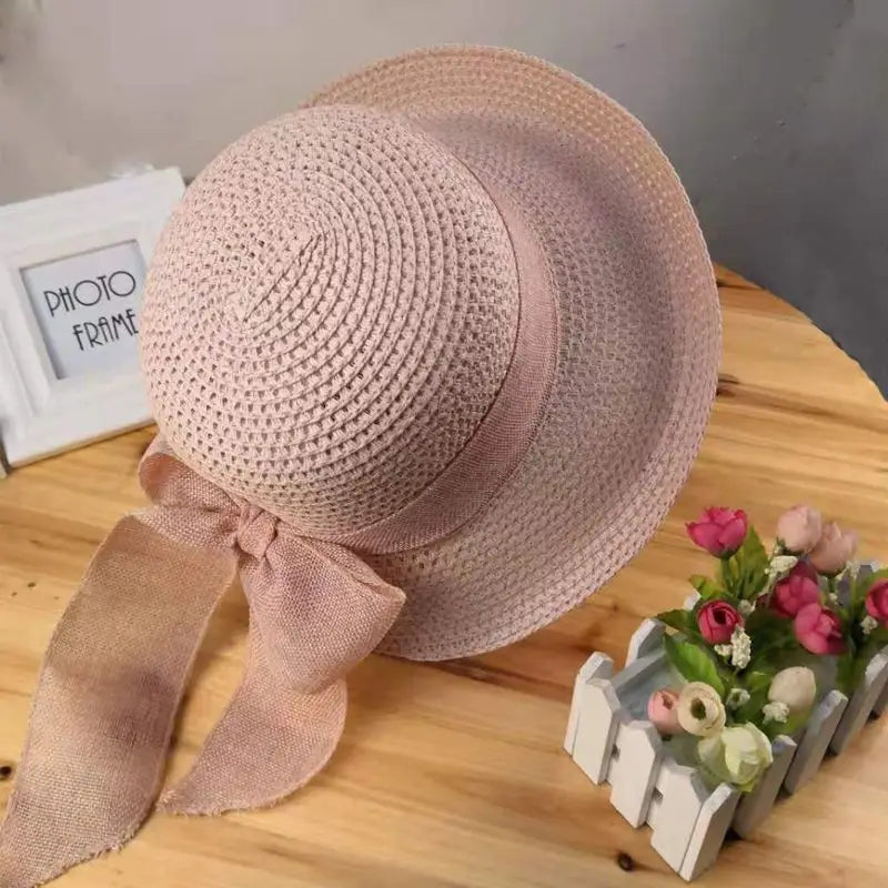 Bow-Back Wide Brim Sun Hat