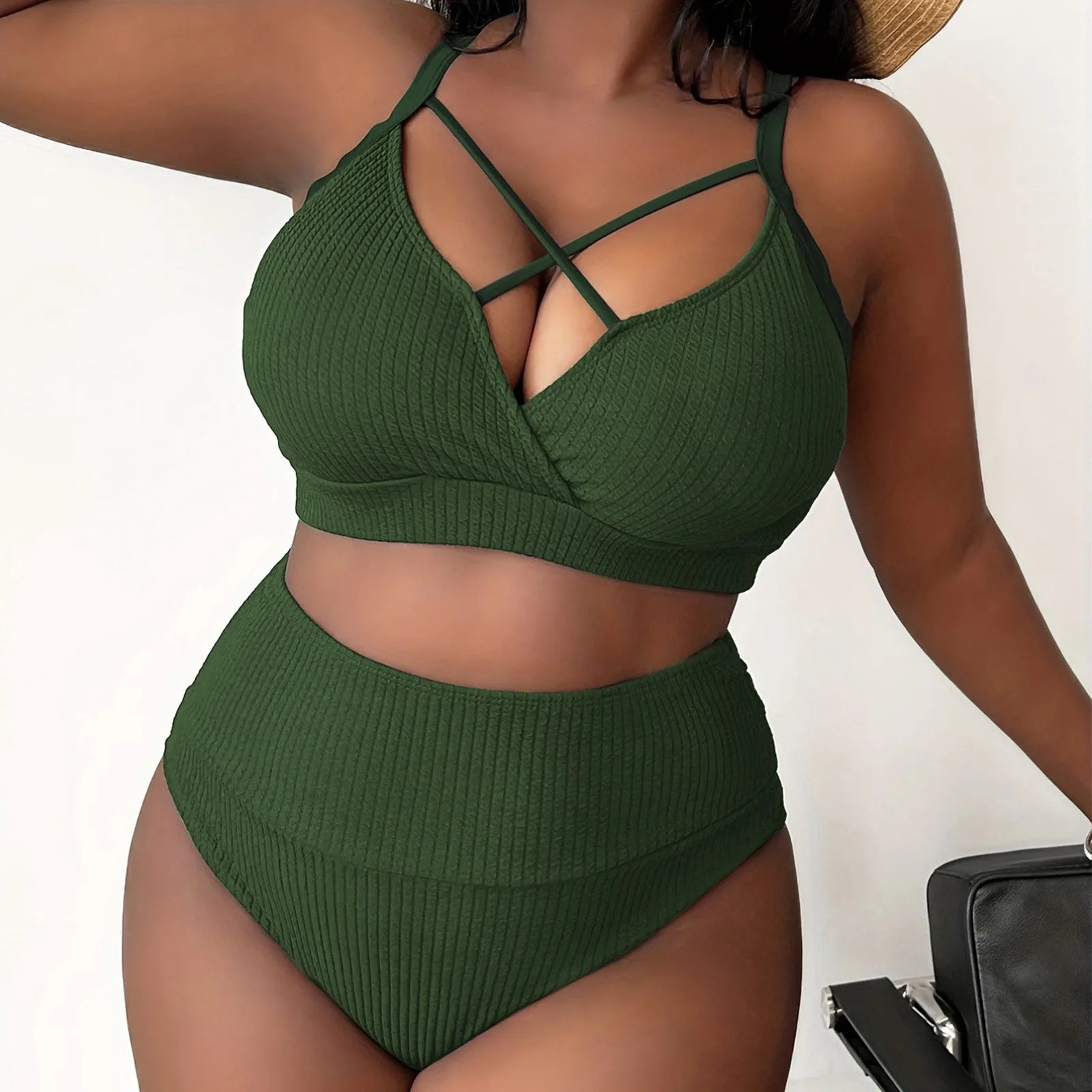 Plus Size Curvy Brazilian Bikini — Underwire Lift, Low-Rise Bottom
