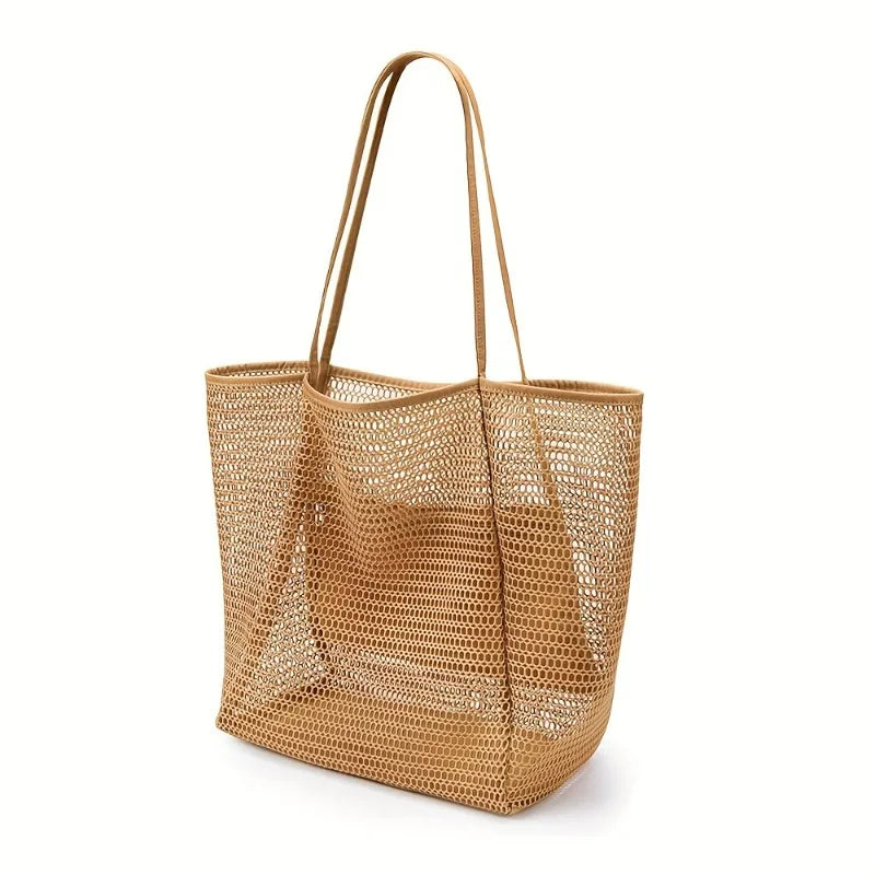 Mesh Beach Tote with Integrated Organizer