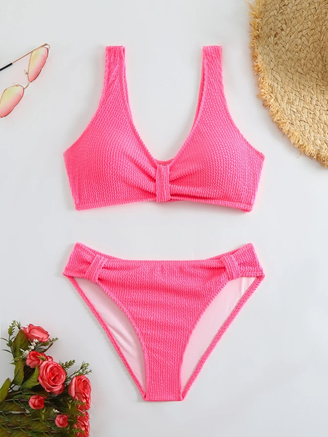 Vera — V-Neck High-Waisted Bikini