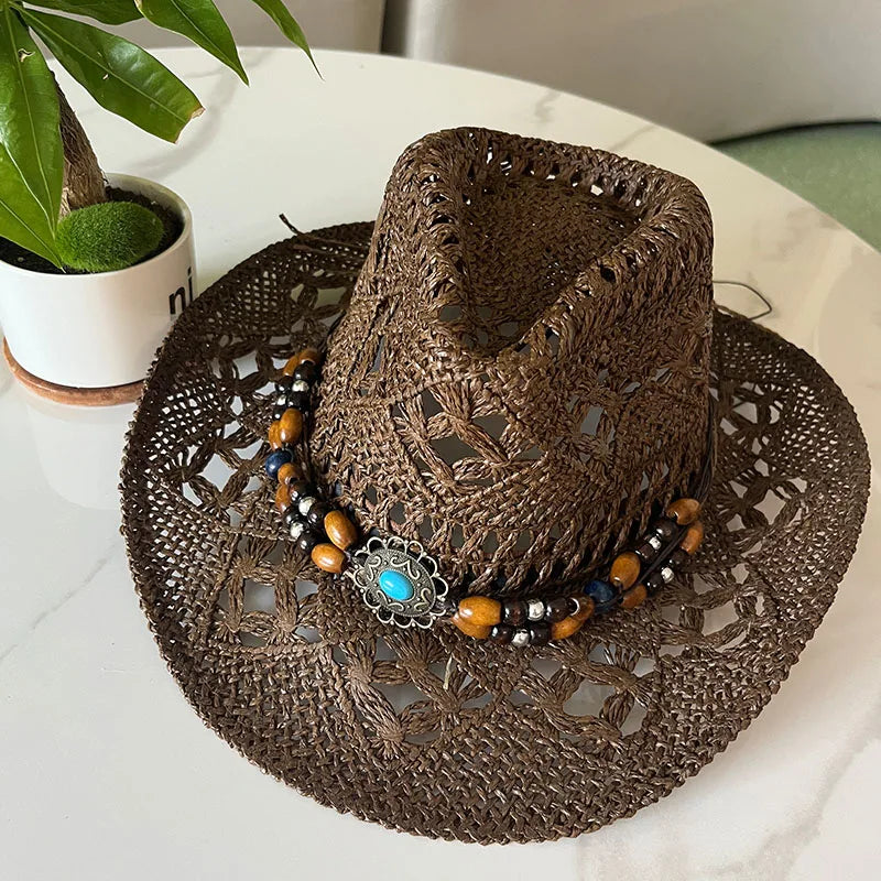 Western Straw Cowboy Hat