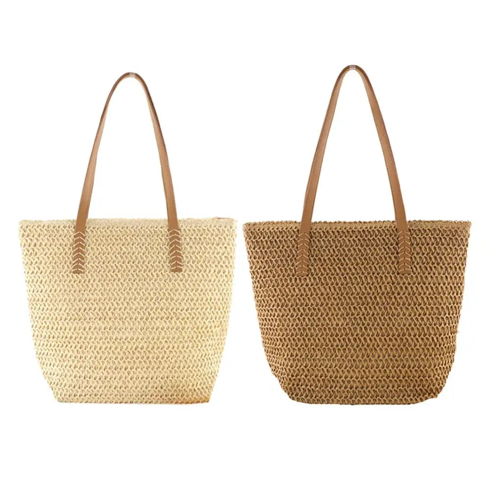Woven Straw Beach Tote
