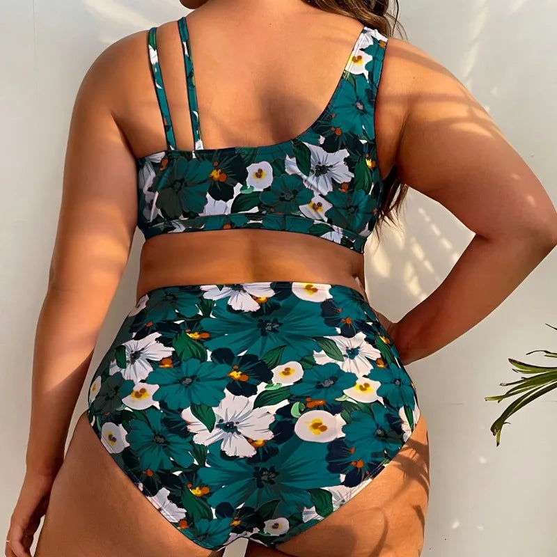 Bold Tropic Energy – Plus Size Push-Up Bikini Set
