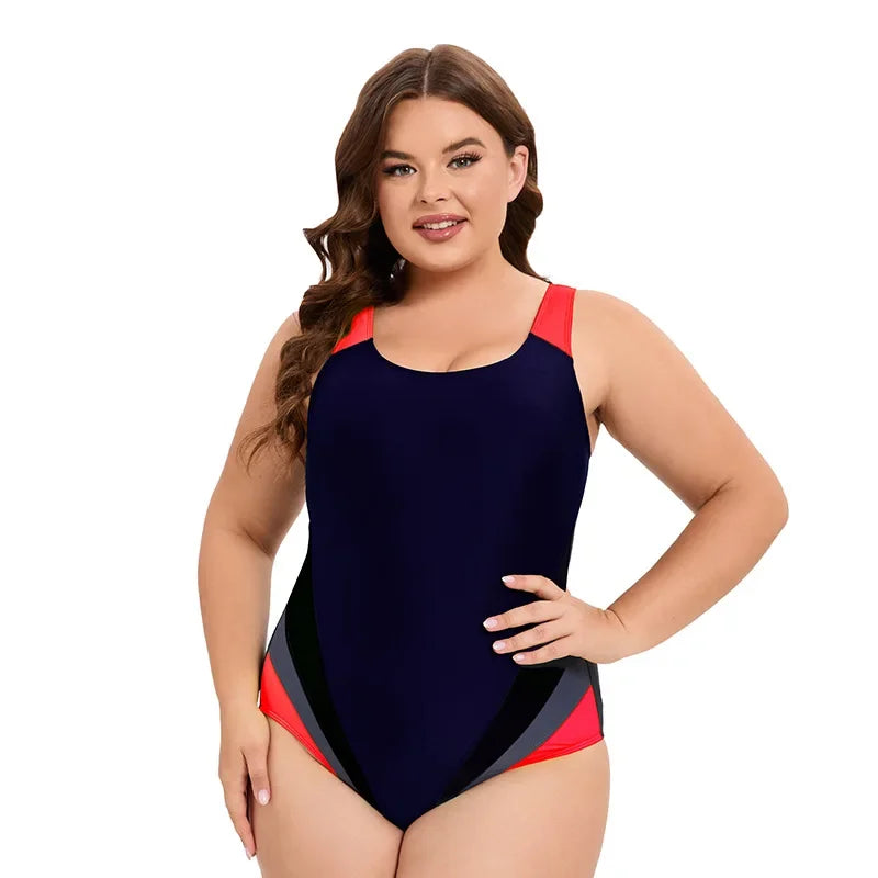 Women's Plus Size Round-Neck One-Piece