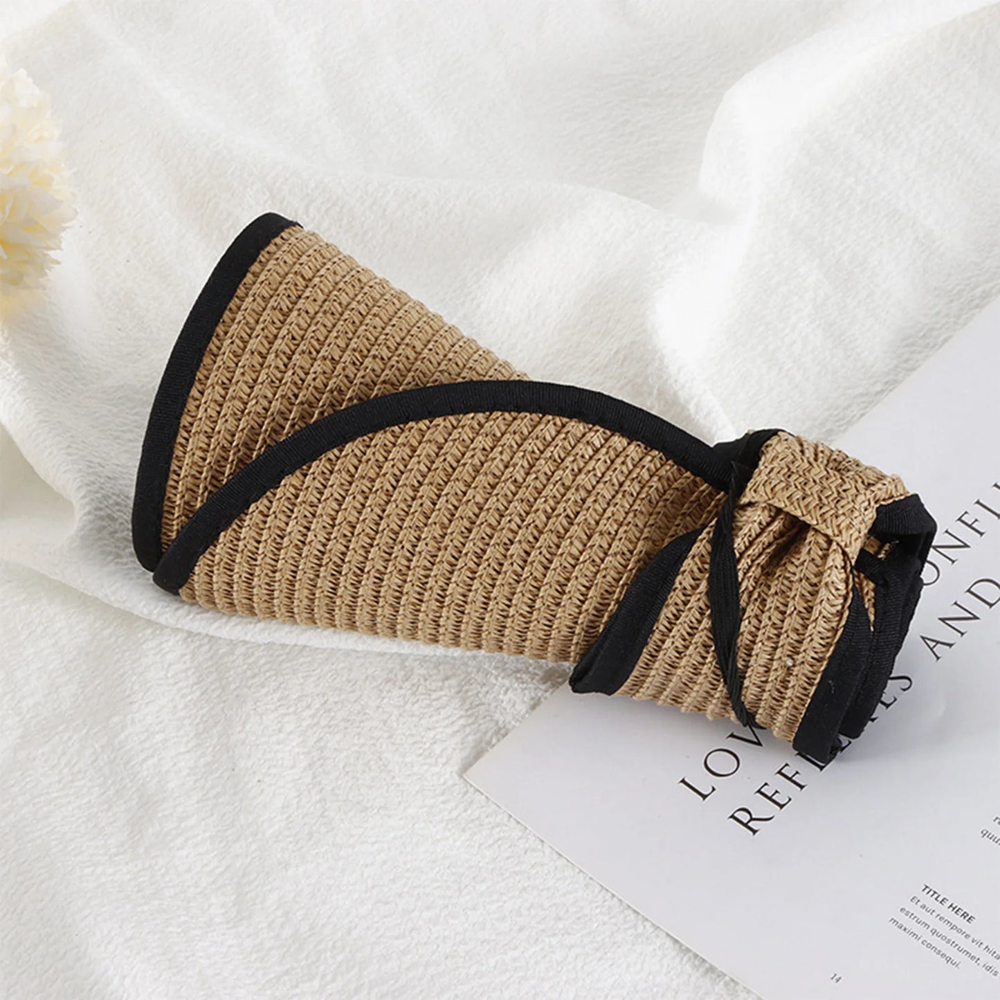 Packable Wide-Brim Visor with Bow