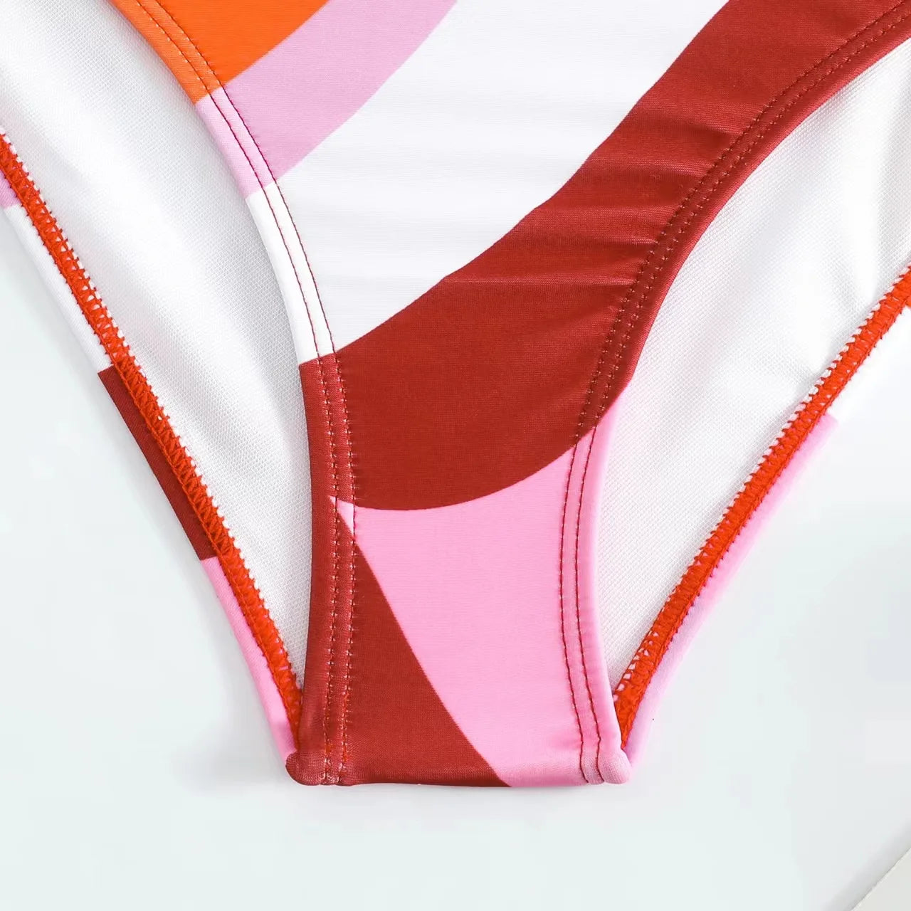 Pacific Aura — One-Shoulder Printed Swimsuit + Long Cover-Up