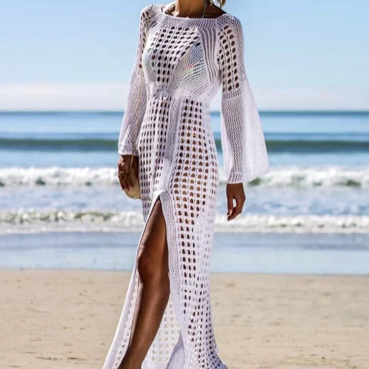 Florence Bloom – Long Beach Dress with Side Slit
