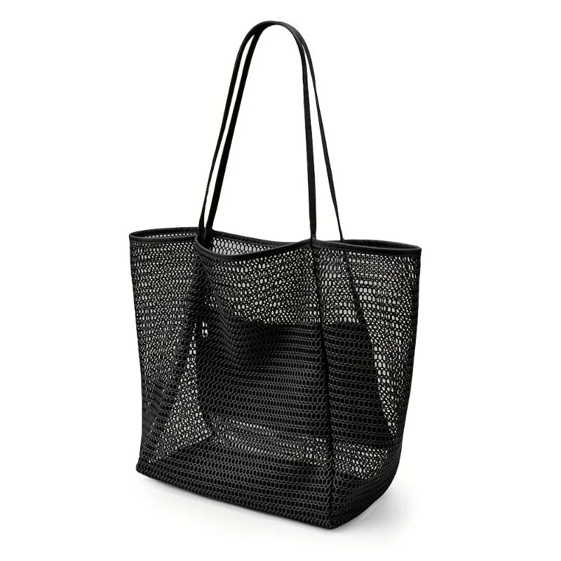 Mesh Beach Tote with Integrated Organizer
