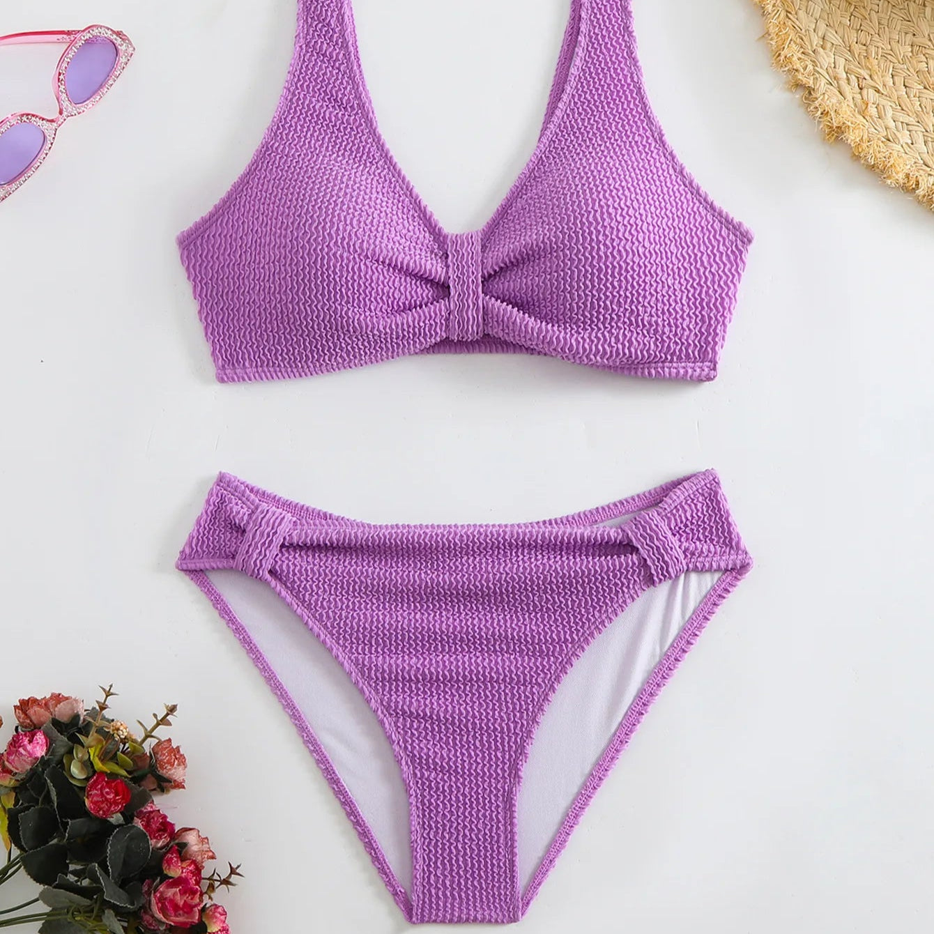 Vera — V-Neck High-Waisted Bikini