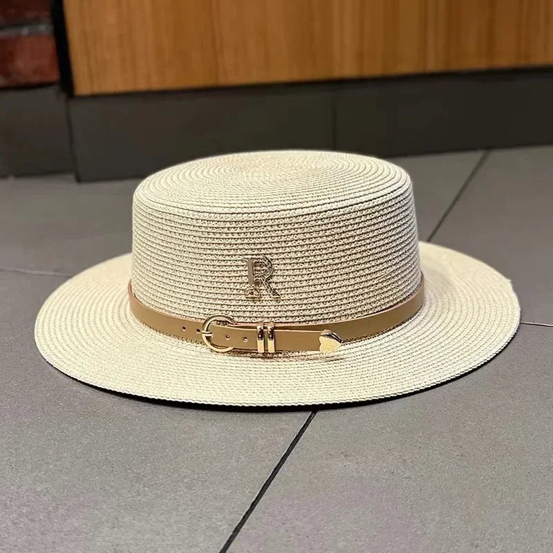 Women's Boater Straw Hat