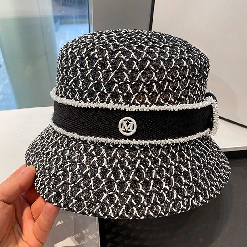 Geometric Mesh Bucket Hat with Logo