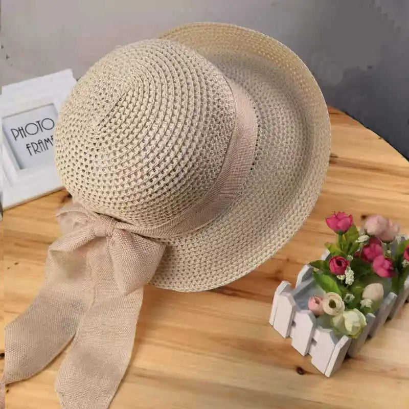 Bow-Back Wide Brim Sun Hat
