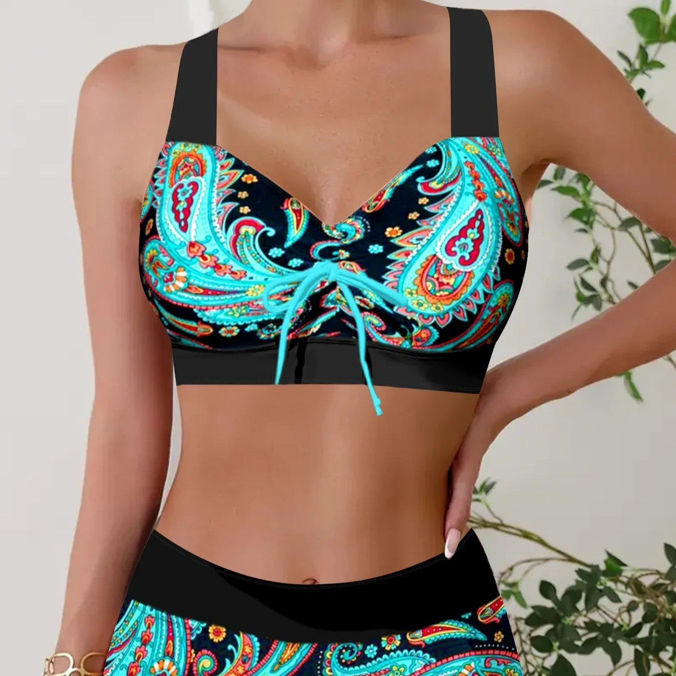 Women's Plus Size Halter Bikini Set