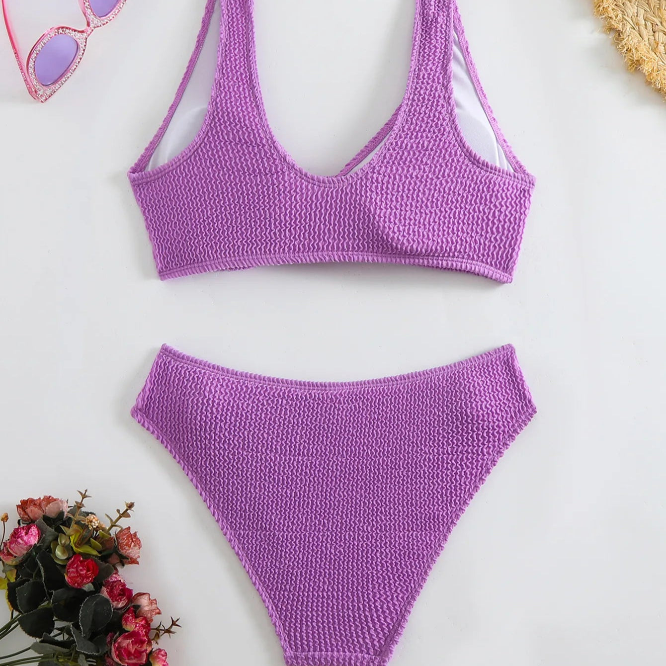 Vera — V-Neck High-Waisted Bikini